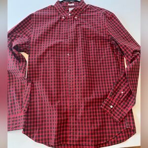 J. Crew Red and Black Checkered Shirt